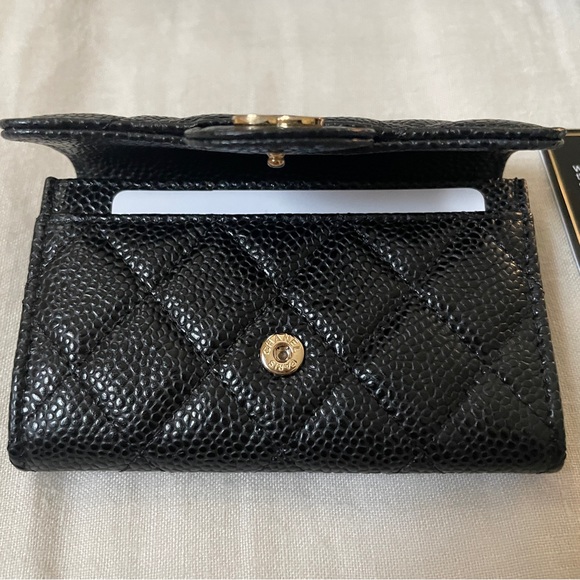Chanel Black Caviar Snap Card Holder - Picture 5 of 13